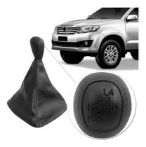 Jogo Manopla Da Coifa Câmbio Automática Cinza Reduzida Hilux SW4 2006 2007 2008 A 2015