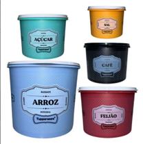 Jogo Mantimento Essences Tupperware - 5 Peças C/ Arroz 5kg