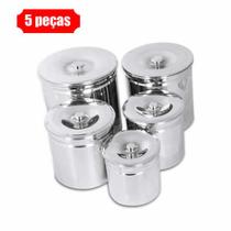 Jogo mantimentos lata de aluminio 5 peças Liso 14/22 - ASC