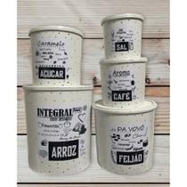 Jogo mantimentos/vasilhas 5 pçs plástico linha OFF Jogo mantimentos/vasilhas 5 pçs plástico linha OFF