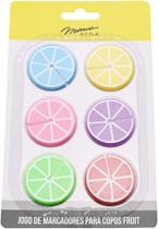 Jogo Marcadores Silicone Fruit Color Para Copos 6 Peças - Mimo Style