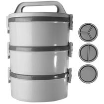 Jogo Marmita Térmica Com Presilhas e Alça Empilhável Alça Soprano 3 Peças 1,5 Lt Jogo Marmita Térmica Com Presilhas e Alça Empilhável Alça Soprano 3 Peças 1,5 Lt