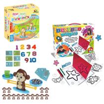 Jogo Matemática Caco Números + Kit Vários Desenhos Mágicos - Art Brink