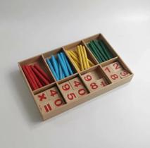 Jogo matematica inteligente 73 peças madeira