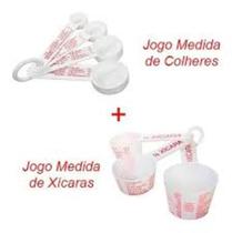 Jogo medidores xícaras e colheres para cozinha