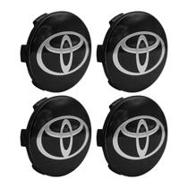 Jogo Meio Roda Porta Emblema Scorro 56mm Toyota Preto