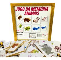 Jogo Memória 40 Peças Animais Brinquedo Educativo Pedagógico Jogo Memória 40 Peças Animais Brinquedo Educativo Pedagógico