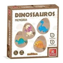 Jogo Memoria Do Dino Madeira Brinquedo Educativo 24 Peças - Brincadeira de Criança