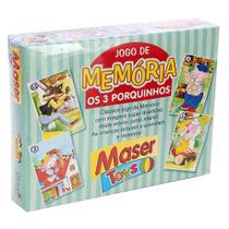 Jogo Memória Infantil Os 3 Porquinhos 24 Cartas Maser Toys - FMSP Jogo Memória Infantil Os 3 Porquinhos 24 Cartas Maser Toys - FMSP