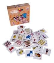 Jogo Memória Numerais Quantidades Turminha Do Paraiso 40 Pcs