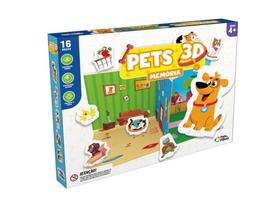 Jogo Memória Pets 3D Pais e Filhos