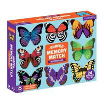 Jogo Memory Match Mudpuppy Butterflies em forma de multicolorido