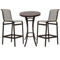 Jogo Mesa Bistrô com 2 Banquetas de Alumínio Tela Sling Área Externa Gourmet Cozinha Varanda Jogo Mesa Bistrô com 2 Banquetas de Alumínio Tela Sling Área Externa Gourmet Cozinha Varanda