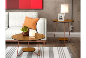 Jogo mesa centro / apoio liz freijó/preto Jogo mesa centro / apoio liz freijó/preto