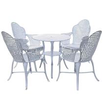 Jogo Mesa Conjunto de Jardim Copacabana 4 Cadeiras Alumínio Jogo Mesa Conjunto de Jardim Copacabana 4 Cadeiras Alumínio