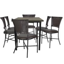 Jogo Mesa e 6 Cadeiras Gramado de Área Tabaco, Móveis Interno e Externo Em Fibra Sintética Jogo Mesa e 6 Cadeiras Gramado de Área Tabaco, Móveis Interno e Externo Em Fibra Sintética