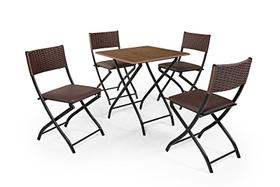 Jogo Mesa Imbuia Dobravel c/ 4 Cadeiras Dobravel Castanho Jogo Mesa Imbuia Dobravel c/ 4 Cadeiras Dobravel Castanho