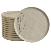 Jogo Mesa Posta 12 Pratos Rasos 27cm Cerâmica Decorada Bio Campestre Porto Brasil Jogo Mesa Posta 12 Pratos Rasos 27cm Cerâmica Decorada Bio Campestre Porto Brasil