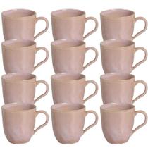 Jogo Mesa Posta Porto Brasil 12 Xicaras 273ml Cerâmica Rosa Orgânico Litchi Café da Manhã Jogo Mesa Posta Porto Brasil 12 Xicaras 273ml Cerâmica Rosa Orgânico Litchi Café da Manhã