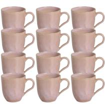 Jogo Mesa Posta Porto Brasil 12 Xicaras 273ml Cerâmica Rosa Orgânico Litchi Café da Manhã Jogo Mesa Posta Porto Brasil 12 Xicaras 273ml Cerâmica Rosa Orgânico Litchi Café da Manhã