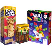 Jogo Mesa Tabuleiro Equili Tetris Caiu Perdeu Bandido Cartas Brinquedo Jogos Crianças Estratégia Familia Diversão Cooperativo Educativo
