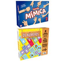 Jogo Mimicas + Os numeros em Madeira 2 em 1 Domino e Jogo da Memoria - Pais e Filhos - Pais e Filhos / Coluna