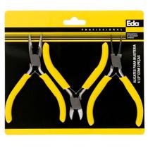 Jogo Mini Alicates 3 Pecas Para Bejuterias 4.1/2" 0SX Eda