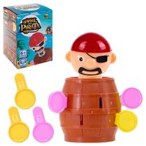 Jogo Mini Barril Pula Pirata Brinquedo Infantil Art Brink