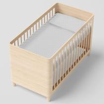 Jogo Mini Berço Papi Friends 2 Peças Algodão Losango Cinza