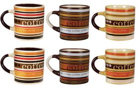 Jogo Mini Caneca Cerâmica Caboclo 110ml 6 Unidades - Yazi Jogo Mini Caneca Cerâmica Caboclo 110ml 6 Unidades - Yazi