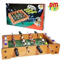 Jogo Mini Mesa de Pebolim Totó Super Craque Futebol de Mesa Brinquedo Infantil
