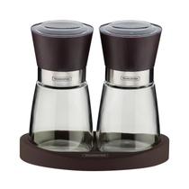 Jogo Moedor Sal e Pimenta em Cerâmica e Vidro Base Silicone Linha Churrasco - Tramontina 26499042 Jogo Moedor Sal e Pimenta em Cerâmica e Vidro Base Silicone Linha Churrasco - Tramontina 26499042