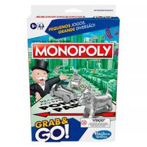 Jogo Monopoly Grab e Go Tabuleiro F8256 - Hasbro