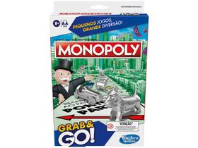 Jogo Monopoly Tabuleiro Grab and Go Hasbro