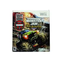 Jogo Monster Jam Path Of Destruction Com Volante Para Wii