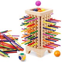 Jogo Montessori Relaxgiant Colorful Wooden Sticks Tower Jogo Montessori Relaxgiant Colorful Wooden Sticks Tower
