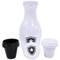 Jogo moringa 1.1l e 2 copos 125ml de plástico - botafogo