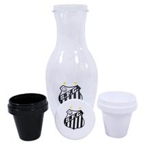 Jogo moringa 1.1l e 2 copos 125ml de plástico - santos