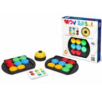 Jogo MoveBall Botões Educativo Infantil Brinquedo Cartas Agilidade Coloridos Tabuleiro Divertido Brincadeira Educativo Família Coordenação Atividade