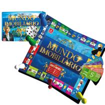 Jogo Mundo Imobiliário, Brincadeira De Criança, Jogo De Mesa Tabuleiro 2 a 6 Jogadores, +7 Anos