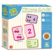 Jogo Números 1 Ao 8 Bebê Be a Bá 20 Pçs- NIG BRINQUEDOS