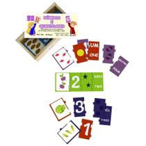 Jogo Números E Quantidades - Madeira - Brinqmutti Jogo Números E Quantidades - Madeira - Brinqmutti