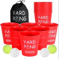 Jogo Orizliztion Giant Yard Long Toss com 12 baldes e bolas