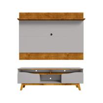 Jogo Painel e Rack Dante Naturalle Off White