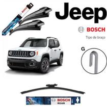 Jogo Palheta Dianteira e Traseira Jeep Renegade 2015 A 2022 Bosch