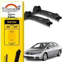 Jogo Palhetas Dianteiras Dyna Original Civic 2006 a 2011 para Limpador de Parabrisa