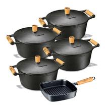 Jogo Panela 4 Caçarola De Ferro 1,2 E 1,7 L E 1 Cook Grill - Panela Mineira