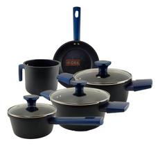 Jogo Panela Antiaderente Revestimento Cerâmico 5 Pç Cor Cabos Azul Royal Linha Premium Marca Clink Jogo Panela Antiaderente Revestimento Cerâmico 5 Pç Cor Cabos Azul Royal Linha Premium Marca Clink