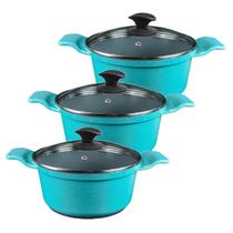 Jogo Panela Azul Antiaderente Cerâmica Javali AA 26 a 30