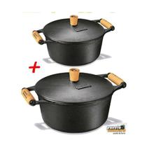 Jogo Panela Caçarola De Ferro 4,5 E 6 Litro Panela Mineira